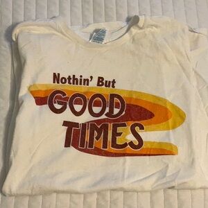 Delta White and Red Retro Graphic Tee